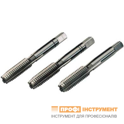 Hand tap BSW 1,1/2x6 inch thread BS 84, set of 3 pcs,, DIN 352, HSS-G, Volkel