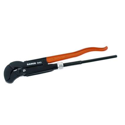 Pipe wrench 1 1/2", jaws "S"-shaped hardened, steel Cr - V,
