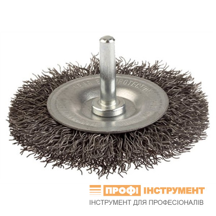 Cylindrical brush 75x10 mm, shank 6 mm, steel wire 0,35 mm, 4500 rpm Cylindrical brush 75x10 mm, shank 6 mm, steel wire 0,35 mm, 4500 rpm
