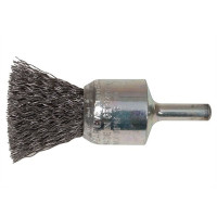 End brush D23x25 mm, shank 6 mm, Steel corrugated wire 0,3 mm, 18000 rpm End brush D23x25 mm, shank 6 mm, Steel corrugated wire 0,3 mm, 18000 rpm
