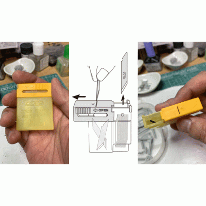Лезо OLFA KB пір'яне 25шт для: AK-1, AK-1/5B, AK-4, SC-1, CC-AK (541510)