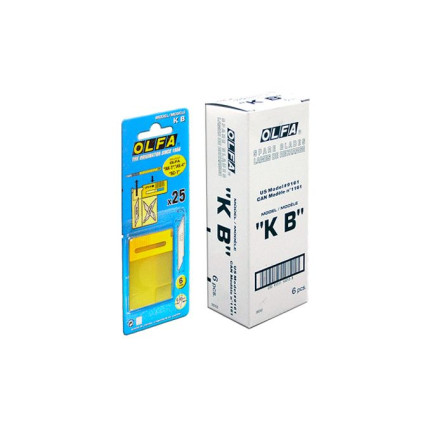 Лезо OLFA KB пір'яне 25шт для: AK-1, AK-1/5B, AK-4, SC-1, CC-AK (541510)