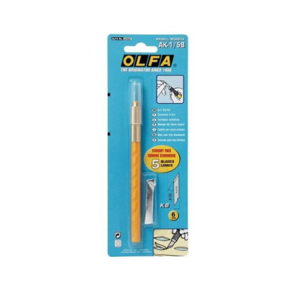 Нож Olfa AK-1/5B в комплекте 5 перьевых лезвий KB (540560)