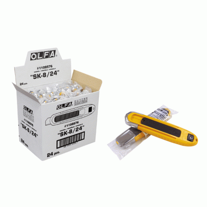 Нож Olfa SK-8 безопасен на пружине 18х54х0, 4мм SKB-8 (646511)