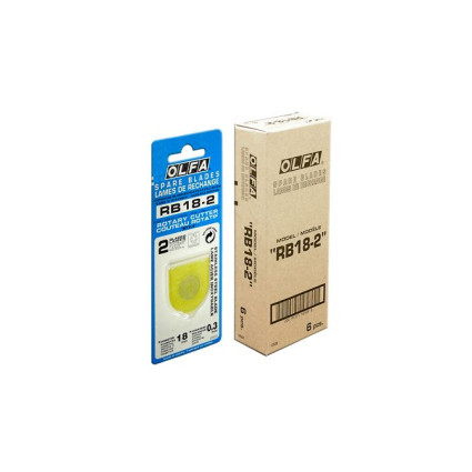 Лезо OLFA RB18-2 дискове 2шт з нержавіючої сталі (701510)