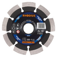 Круг алмазный Rhodius сегментный 125x2, 2х22, 2 мм; ALPHA LD 50; сегмент 7 мм; черепица, кирпич, бетон (арт. 303186)