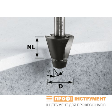 Фреза для зняття фаски HW D33.54/15° ss S12 Фреза для зняття фаски HW D33.54/15° ss S12