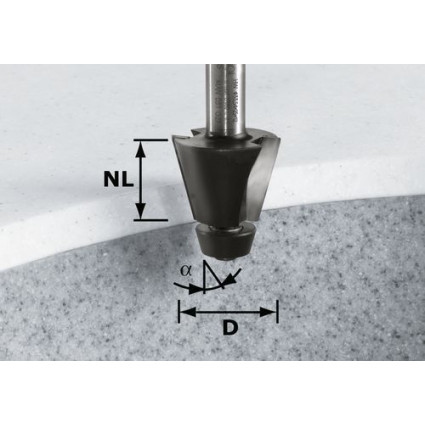 Фреза для зняття фаски HW D33.54/15° ss S12