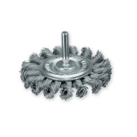 Disc brush 75x15 mm, shank 6 mm, Stranded steel wire 0,5 mm, Z18 harnesses, 25000 rpm