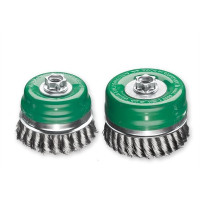 Cup brush 100xM14x2,0, Bundled stainless steel wire 0,35 mm, Z26 harnesses, 9000 rpm