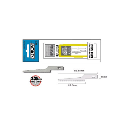 Лезвие Olfa KB4-NS/3 66.5х43.9х0.35мм 3шт для AK-4 (466510)