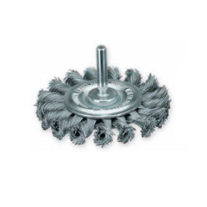 Щетка дисковая 75х15 мм; хвостовик 6 мм; Скрученная жгутами нержавеющая проволока 0.5 мм; Z18 жгутов; 25000 об / мин LESSMANN ( ЛЕСМАН ) LESSMANN ( ЛЕСМАН )