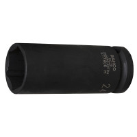 Socket head for wrenches elongated 6-sided 10 mm, 1/2" square, forged,