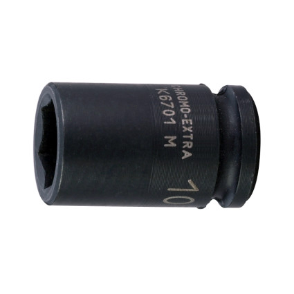 Socket head for nutrunners 6-point 10 mm, square 1/4", forged