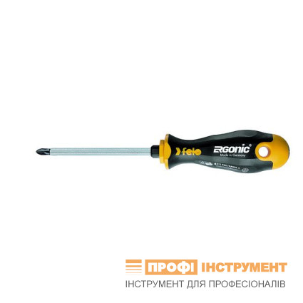 Отвертка силовая под ключ PH2x100x106; ERGONIС; хром-молибден-ванадиевая сталь; хромированная.