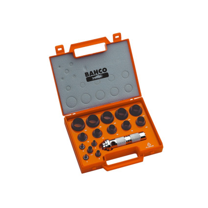 Punch set for soft materials 3-30 mm in plastic case