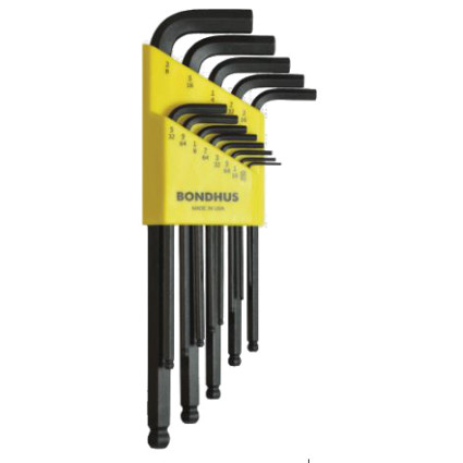 Set of Bondhus hex keys 13 pcs, 1,27-17,0mm, spherical along, (art, 10989)