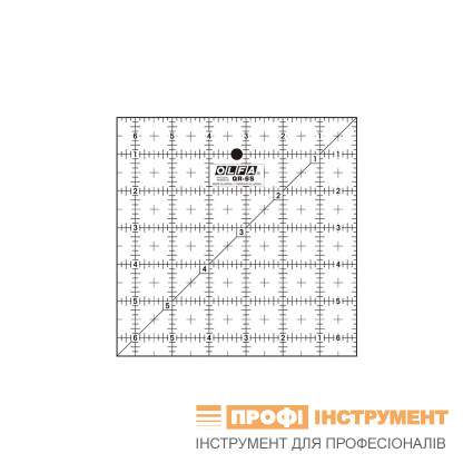 Лінійка OLFA QR-6S акрилова прозора 6,5"x6,5" (165х165х3мм) (950534)