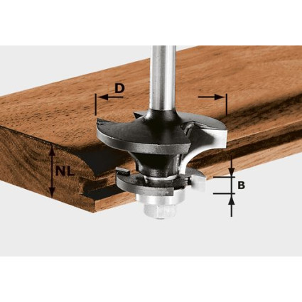 Фреза контрпрофільна пазова HW S8 D43/21 A/KL