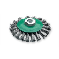 Щетка коническая 100хМ14х2.0мм; Скрученная жгутами нержавеющая проволока 0.35 мм; Z18 жгутов; 12500 об / мин LESSMANN ( ЛЕСМАН )