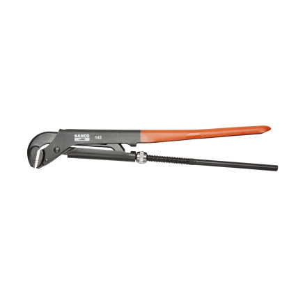 Universal pipe wrench, grip up to 1", hardened jaws, burnished high-alloy special steel,