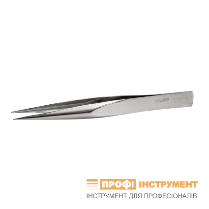 Universal tweezers 112 mm, hardened steel, sponges with a bold notch