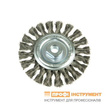 Щетка дисковая 115х22.2 мм; Скрученная жгутами стальная проволока 0.5 мм; Z20 жгутов; 12500 об / мин LESSMANN ( ЛЕСМАН )