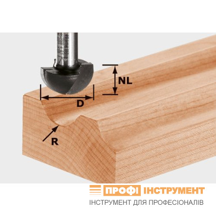 Фреза для вибірки жолобка HW S8 R12.7 Фреза для вибірки жолобка HW S8 R12.7