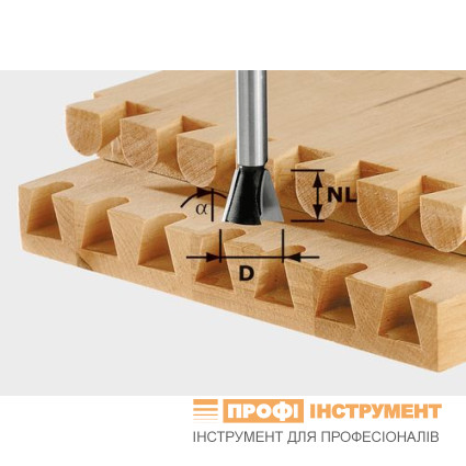 Dovetail cutter HW S8 D13,8/13,5/15°