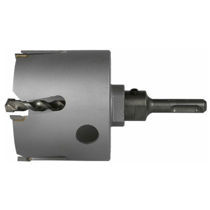 Коронка HELLER 68 мм ALLMAT в сборе; хвостовик SDS-plus; алюминий; газобетон; кирпич; гипсокартон; дерево (26157)