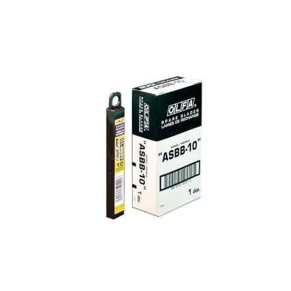 Лезвие Olfa ASBB-10B черное сегментированное 9мм 10шт (123510)