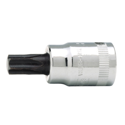 Головка торцевая с отверточной вставкой под винты TORX- T25 квадрат 1/4"; CrV сталь.