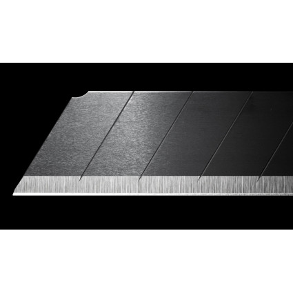 Лезвие Olfa LBB-10 сегментированное черное 18мм 10шт, 0,5мм с двойным углом заточки (301512)