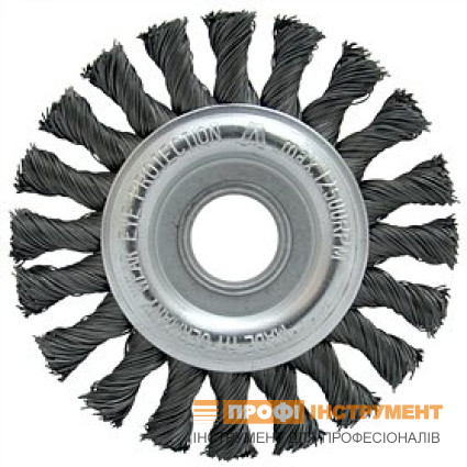 Щетка дисковая 125х22.2 мм; Скрученная жгутами стальная проволока 0.5 мм; Z20 жгутов; 12500 об / мин. IP LESSMANN ( ЛЕСМАН )