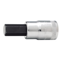 Socket head with a screwdriver insert for hexagon 14 mm, 1/2", 60 mm, EXTRA Cr steel,