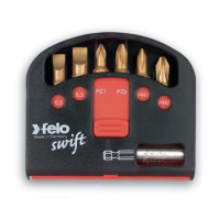Набор бит Swift DIAMANT 25 мм PZ1 / PZ2 / PZ3 / PH1 / PH2 / PH3 + магни. держатель; 7 шт; IP.