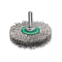 Щітка циліндрична 30 x 9 мм, хвостовик 6 мм, Нержавіючий гофрований дріт 0.20 мм LESSMANN (ЛЕСМАН)