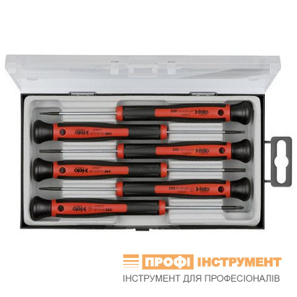 Набор отверток для точных работ 1.5х60 / 2.0х60 / 2.5х60 / 3.0х60 / Ph00x60 / Ph0x60; CrMoV сталь. 2-х компонентные ручки.