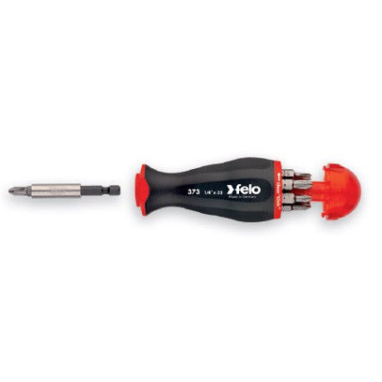 Викрутка FELO з магнітним тримачем біт 1/4" 5,5х1,0 мм/ PH1/ PH1/ PZ1/ PZ2/ TORX15/ TORX20/ TORX25 (37320805)