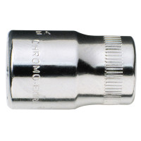 Socket head 6-sided 7 mm, 1/4" square, dynamic profile,
