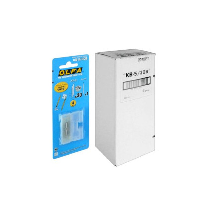 Лезвие Olfa KB-5/30B блистер лезвий 30 шт + игла 20х1,6 мм для AK-5 (548510)