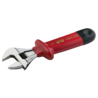 Adjustable wrench with electrical insulation, capture 24 mm, angle 15 deg,