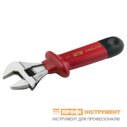 Adjustable wrench with electrical insulation, capture 24 mm, angle 15 deg,