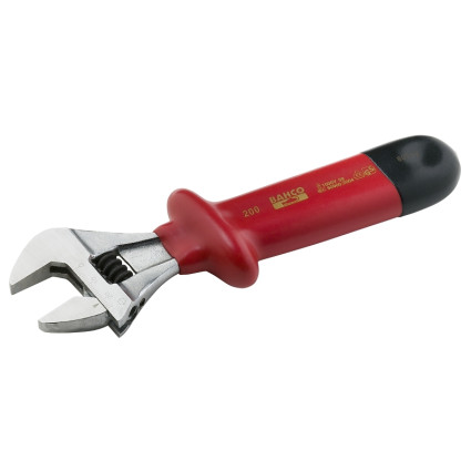 Adjustable wrench with electrical insulation, capture 24 mm, angle 15 deg,
