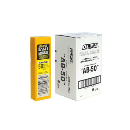 Лезвие Olfa AB-50B сегментированное 9 мм 50 шт в блистере (130551)