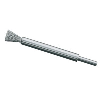 End brush D12x20x120 mm, shank 6 mm, Steel corrugated wire 0,5 mm, 15000 rpm