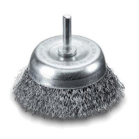 Щітка чашкова 75 мм, хвостовик 6 мм,Латунний дріт0.25 мм, 4500 об/хв LESSMANN (ЛЕСМАН)