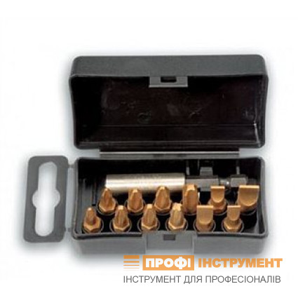 Набор бит TiN 25 мм 5.0х0.8 / 5.5х1.0 / 6.5х1.2 / 8.0х1.2 / PZ1 / 2PZ2 / PZ3 / PH1 / 2PH2 / PH3 / + магн. держатель; 13шт.