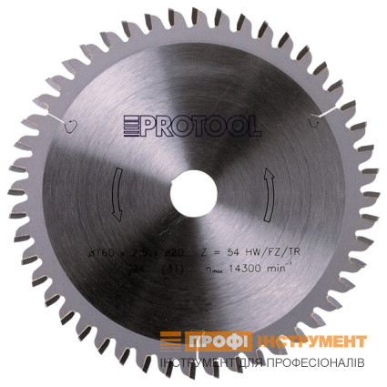 Диск пиляльний 190х2.6х30 мм PROTOOL ( ПРОТУЛ ) HW Z54 TFZ (614118)