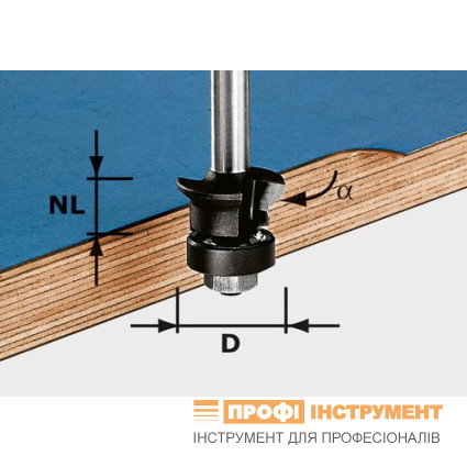 Фреза для зняття фаски/підгонки HW S8 D24/0° +45° Фреза для зняття фаски/підгонки HW S8 D24/0° +45°
